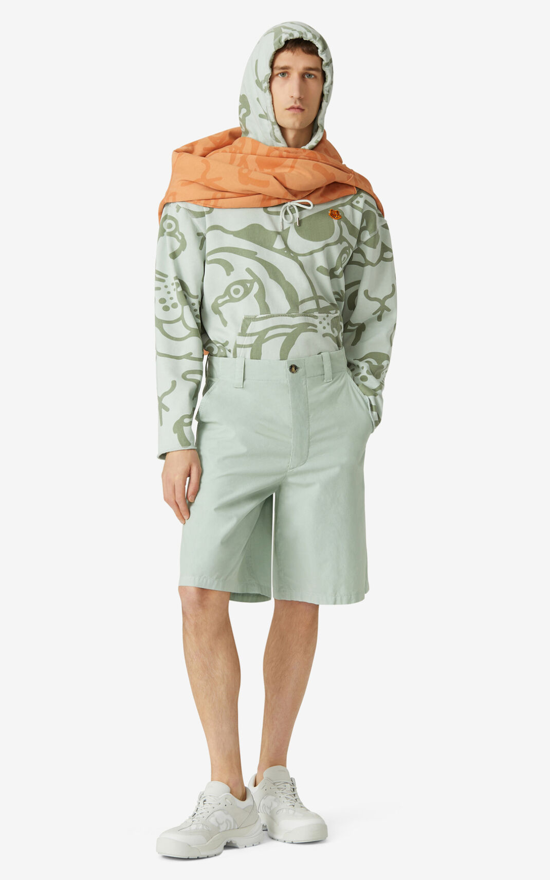 Shorts Kenzo Homme Chino Vert Olive Vert DIKWM-3652